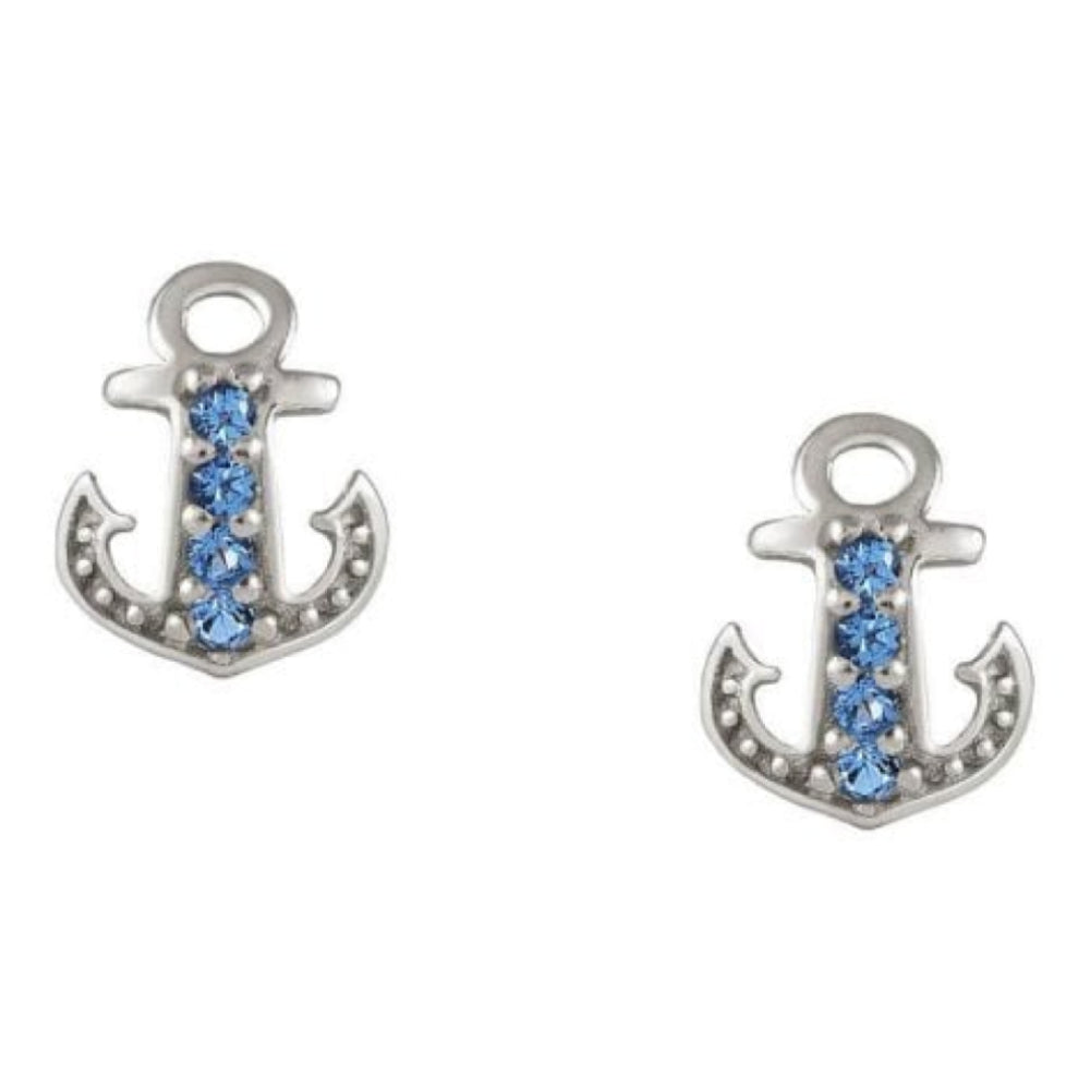 Gioie 925 Silver Earrings And Cubic Colored Zirconia (013_Achor Silver)