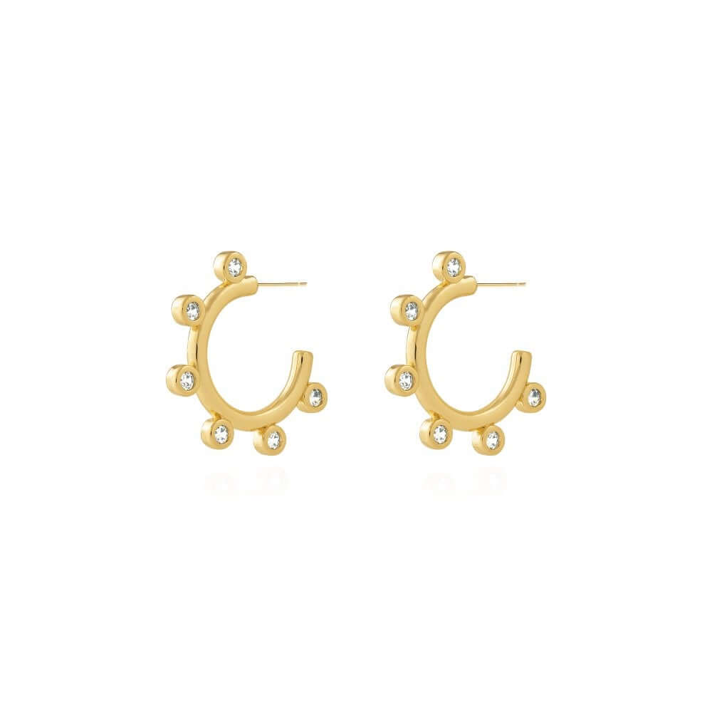 Zahra | Gold | CZ Hoop | Earrings
