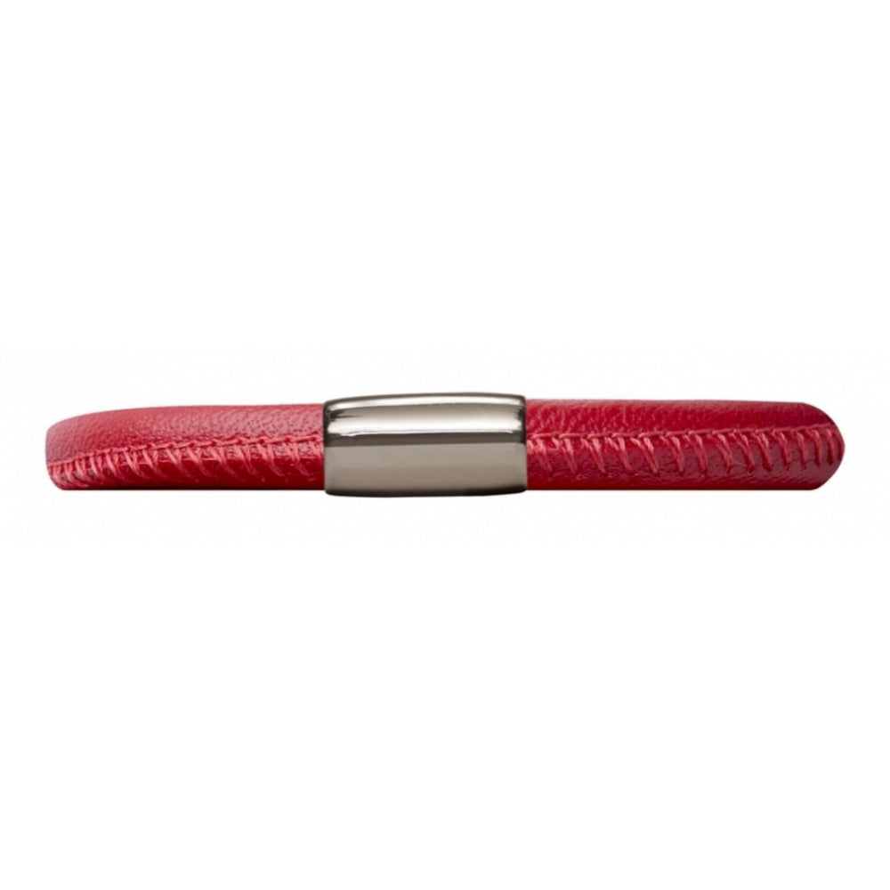 Single Red Leather Bracelet