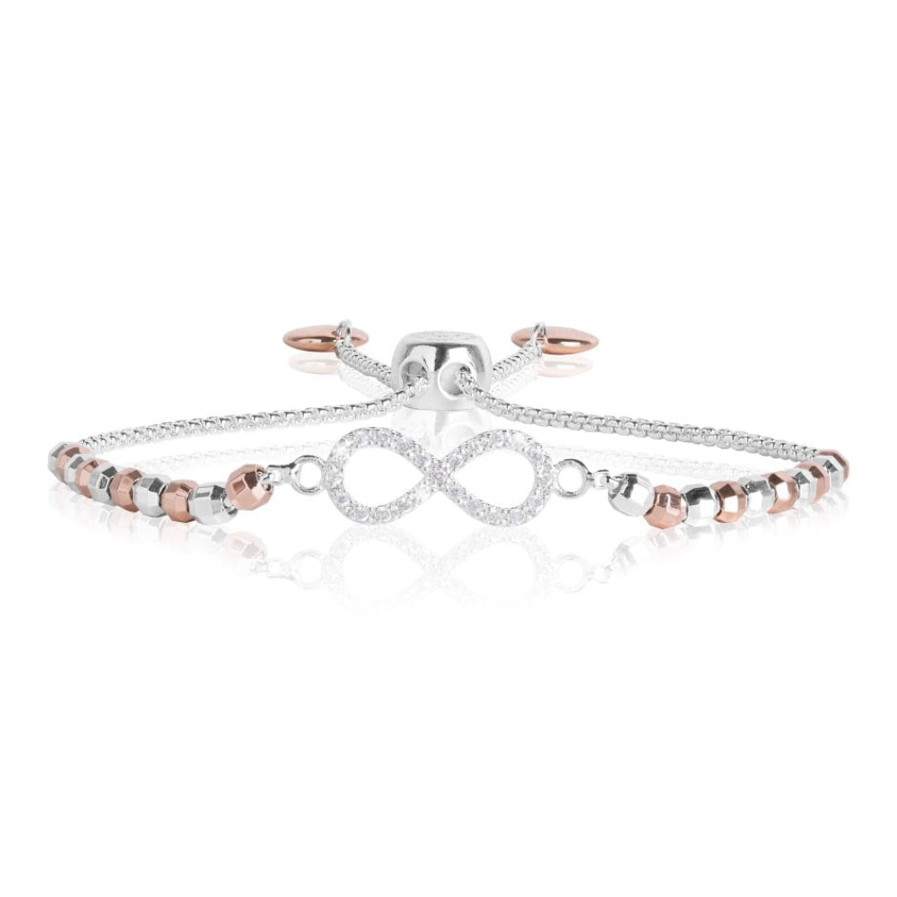 AMULET Bracelet - Infinity - Silver And Rose Gold - Adjustable Slider Bracelet