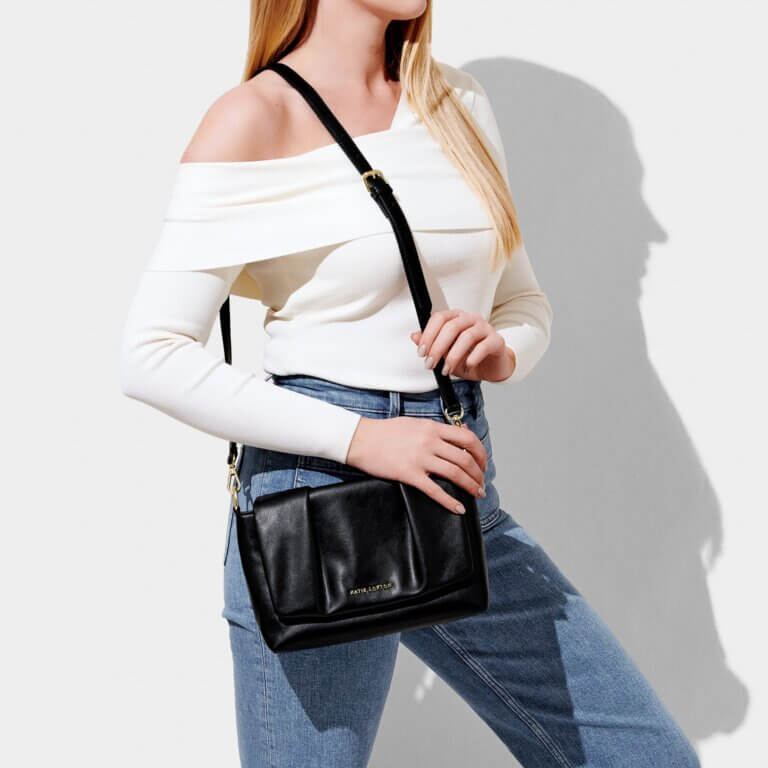 Mischa Slouch Bag | Black | 20cm X 22cm X 9cm