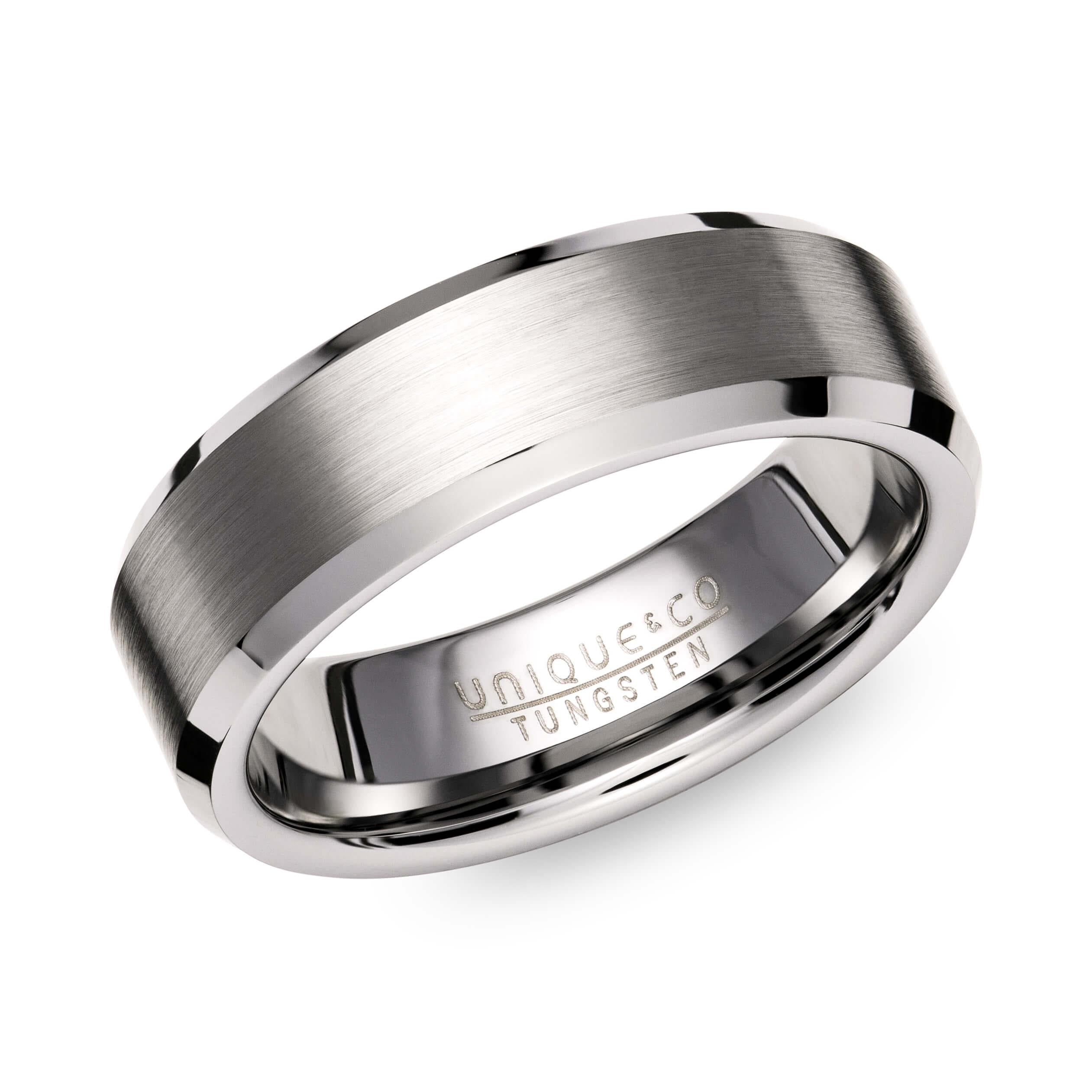 Tungsten Carbide Brushed Matte Ring 7mm
