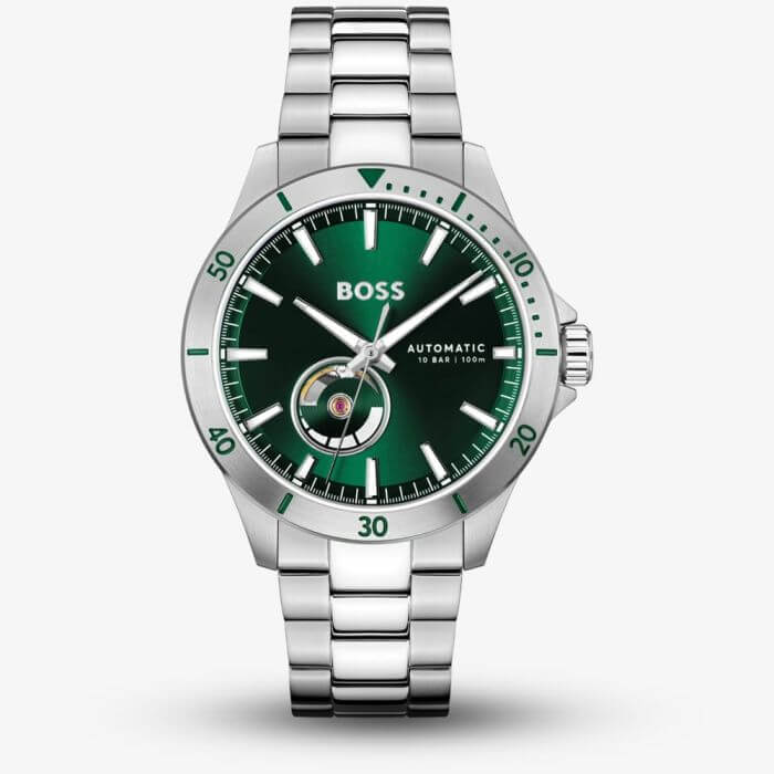 Troper Automatic Green Dial With SS Bracelet Strap Men's Watch