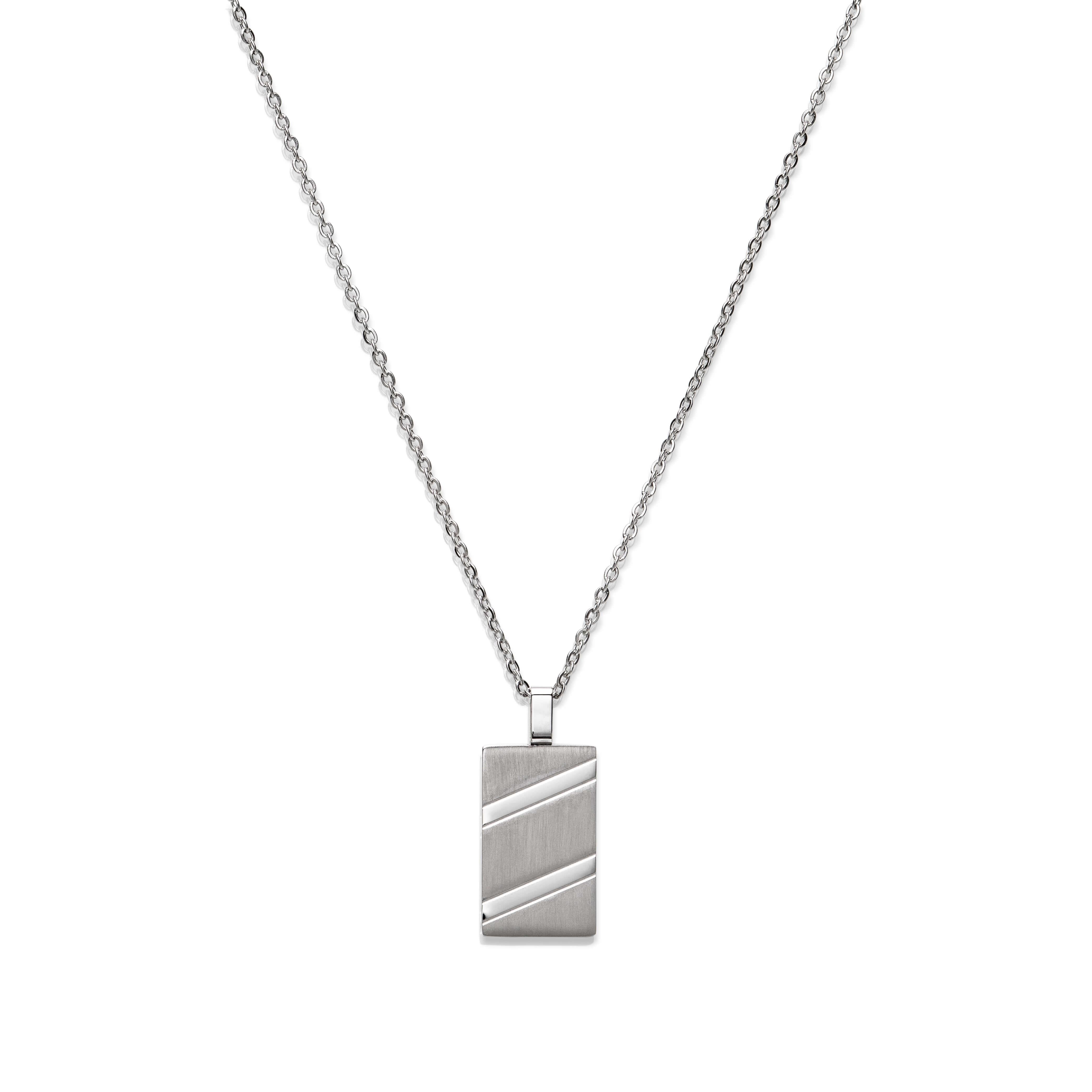 Stainless Steel Necklace Matte and Polished Chain