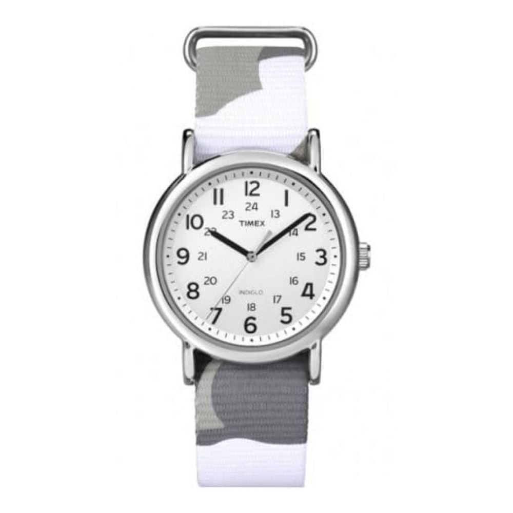 Gents Wristwatch With Grey Camouflage Strap