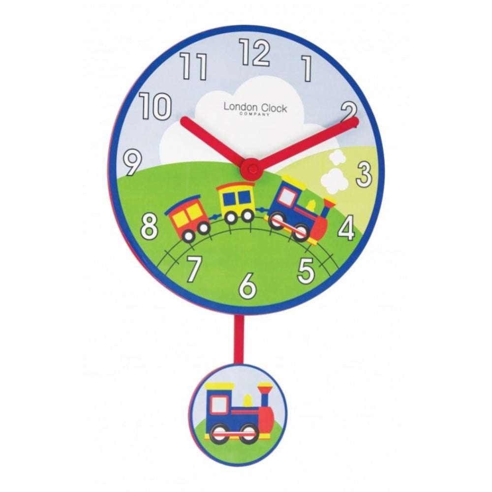Train Pendulum Children's Wall Clock
