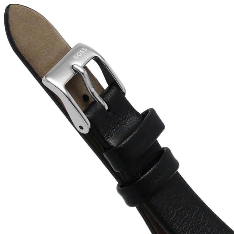 Felina Crystal Set Black Dial & Leather Strap Ladies Watch