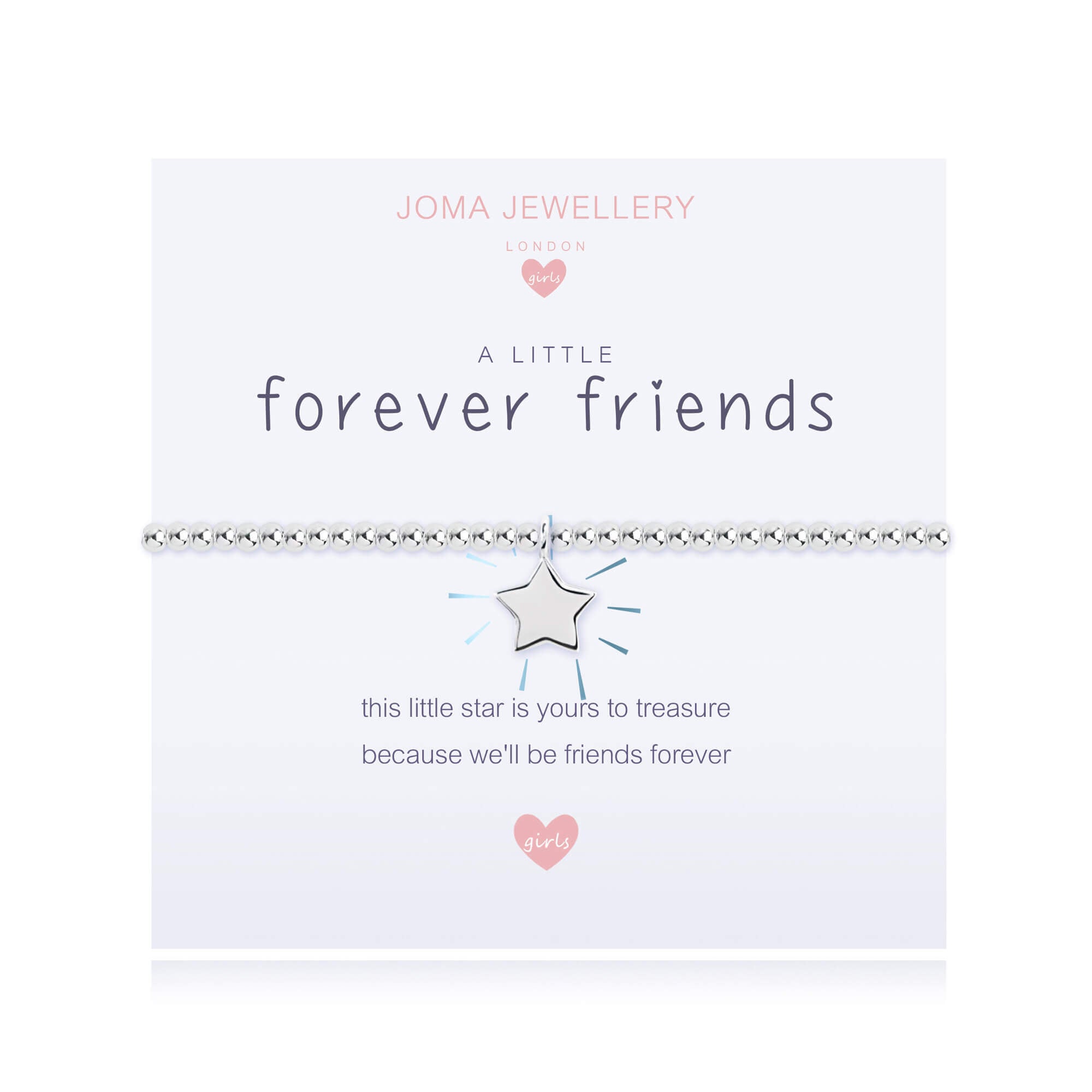 Children's A Little Forever Friends Silver Stretch Bracelet 15.5cm