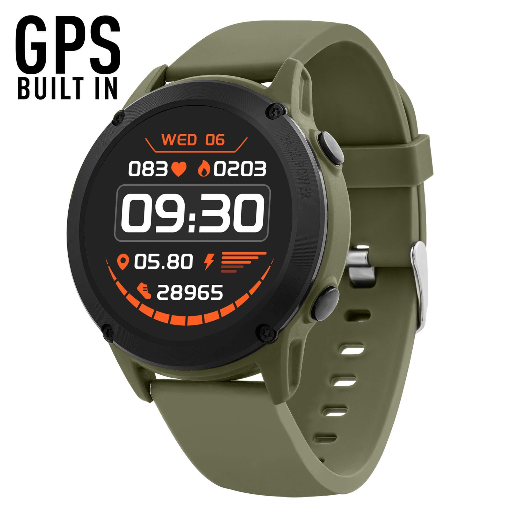 Series 18 Khaki Smart Watch With Built-In GPS