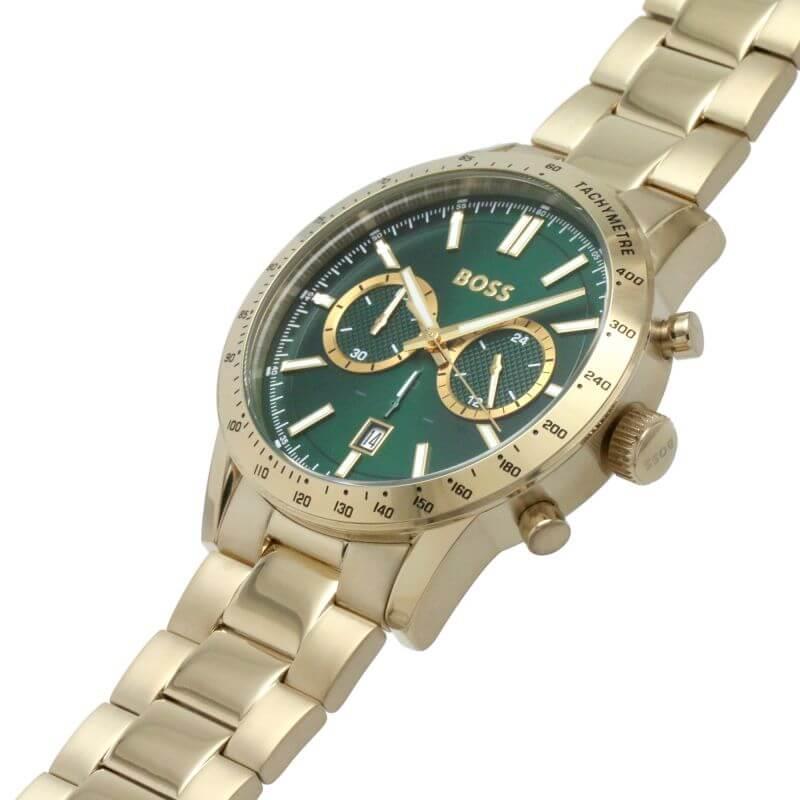 Allure Green Dial Gold Tone Stainless Steel Bracelet Gents Watch