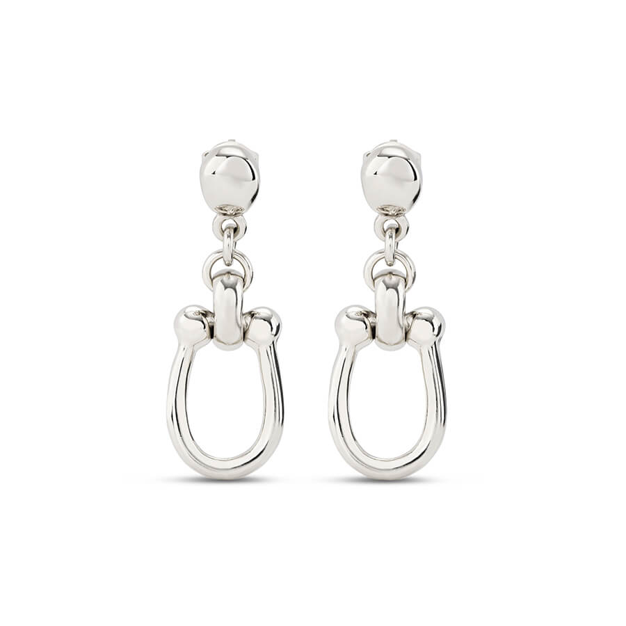 Silver Plated Medium Sized Links Earrings