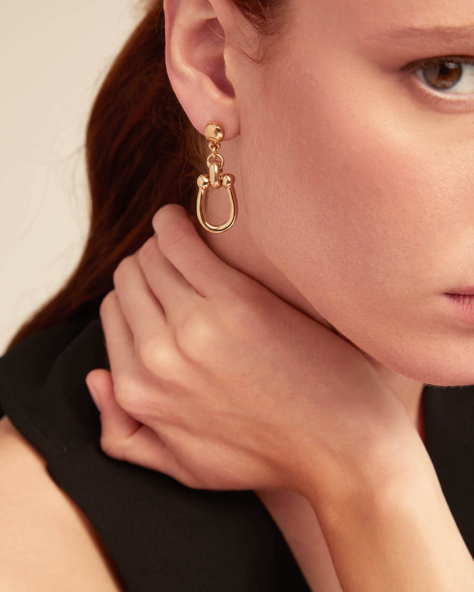 18k Gold Plated Medium Sized Links Earrings