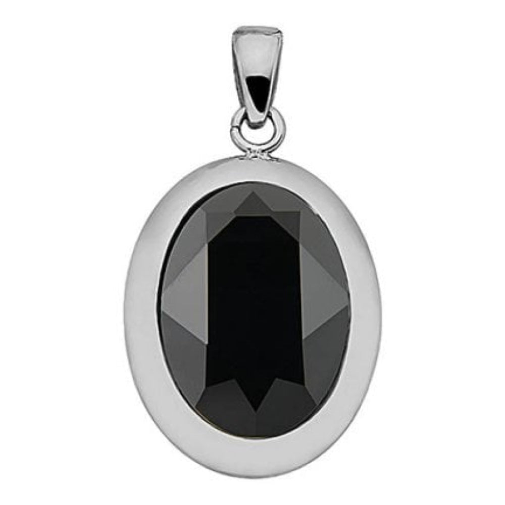 Pendant Tivola Jet Crystal Big Silver