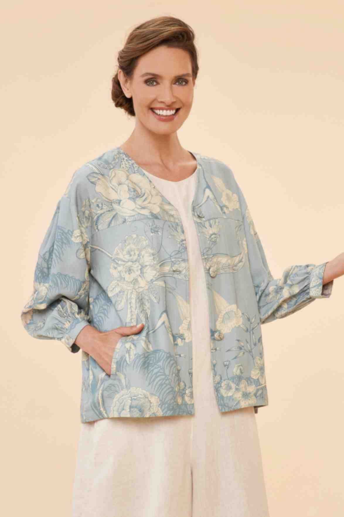 Puff Sleeve Jacket -Denim