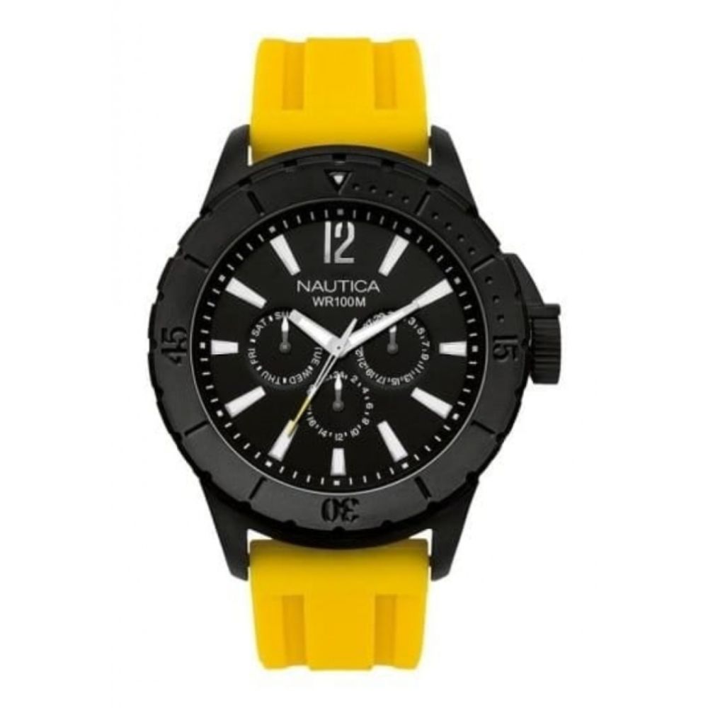 Gents NSR-05 Yellow Rubber Strap Watch