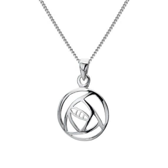 Mackintosh Rose Round Pendant Necklace