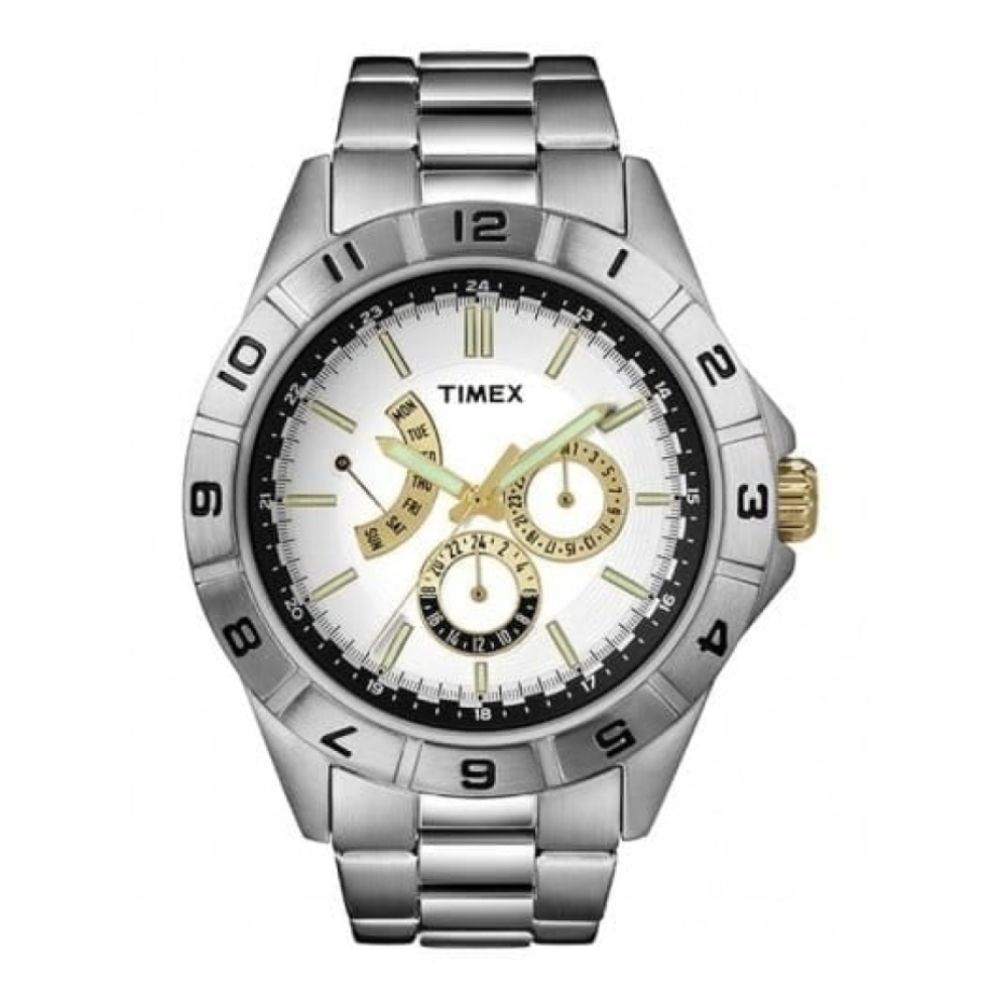 Stylish Chronograph Stainless Steel Wristwatch By Timex