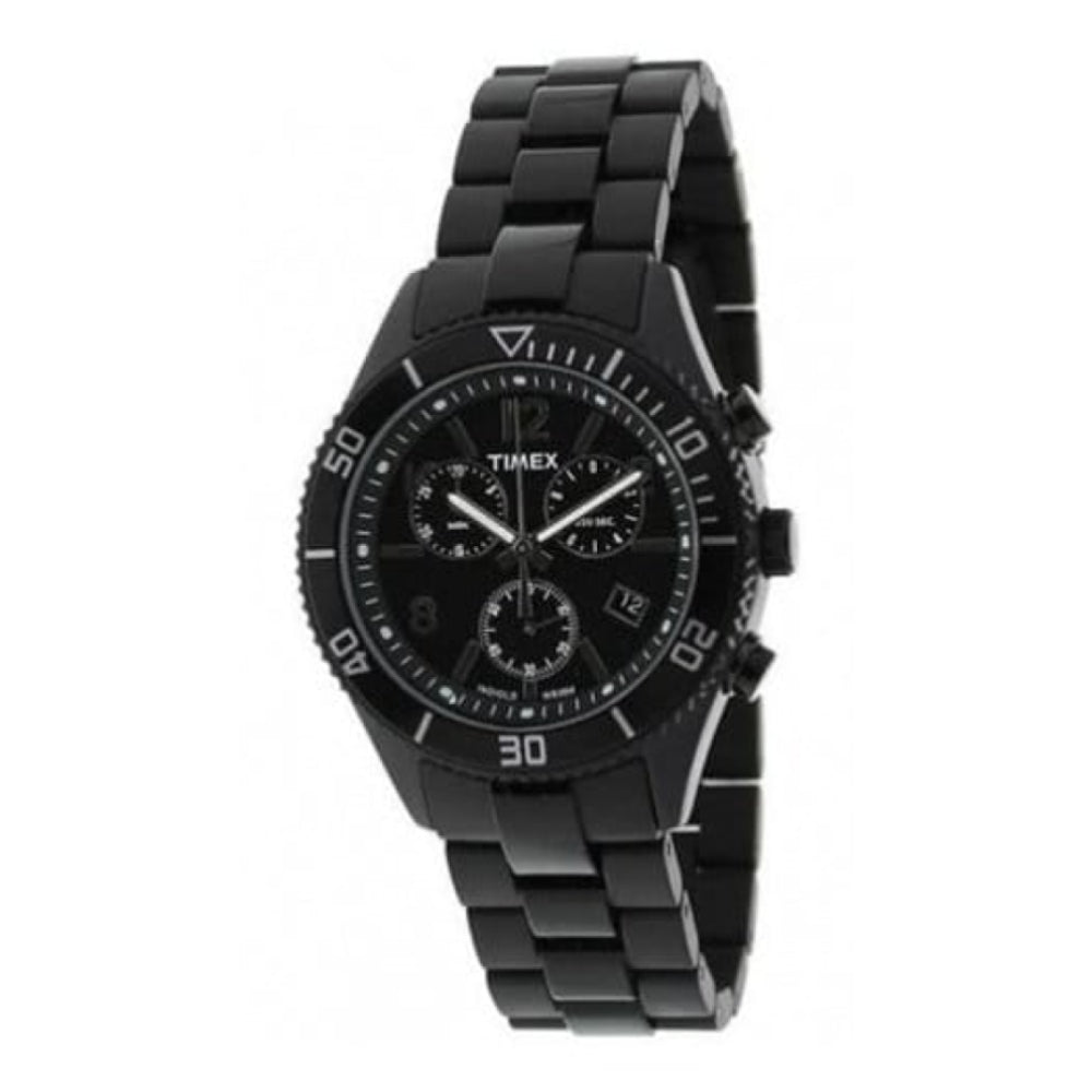 Gents Sport Black Resin & Steel Bracelet Watch