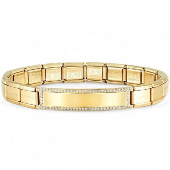 Trendsetter & New York Gold Tone & Cubic Zirconia Bracelet