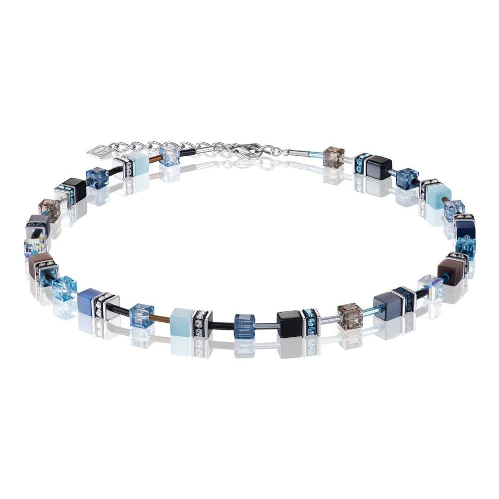 Geo Cube Blue-Aqua Necklace