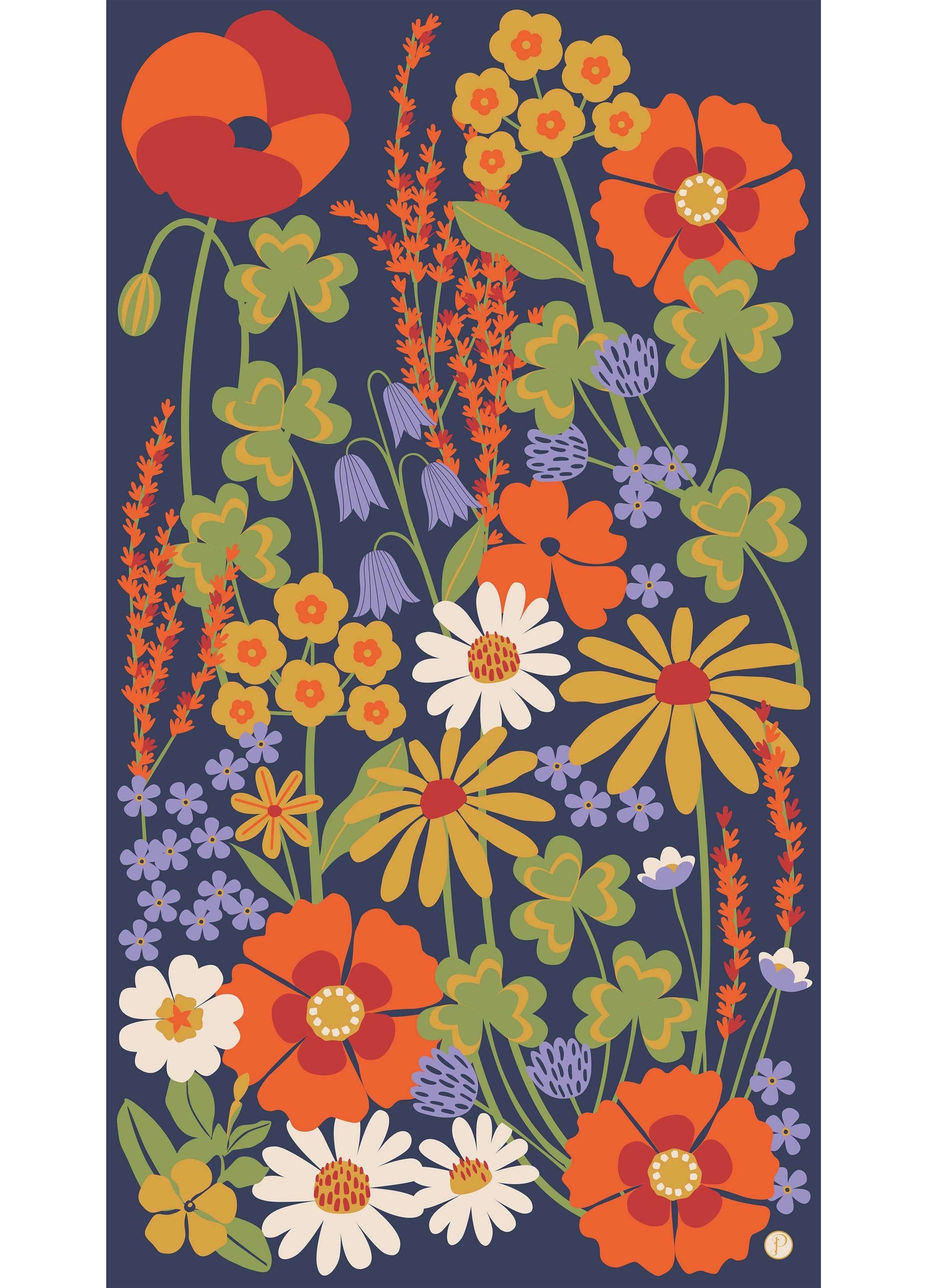 Nordic Meadow Print Scarf