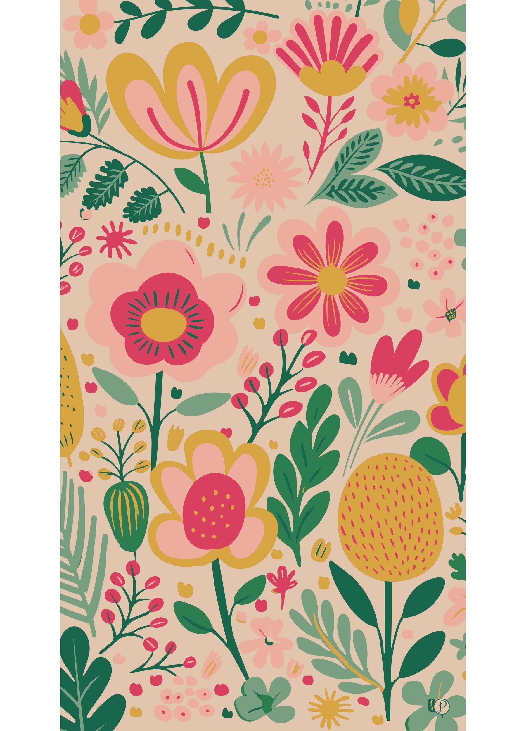 Pop Flower Posie Print Scarf