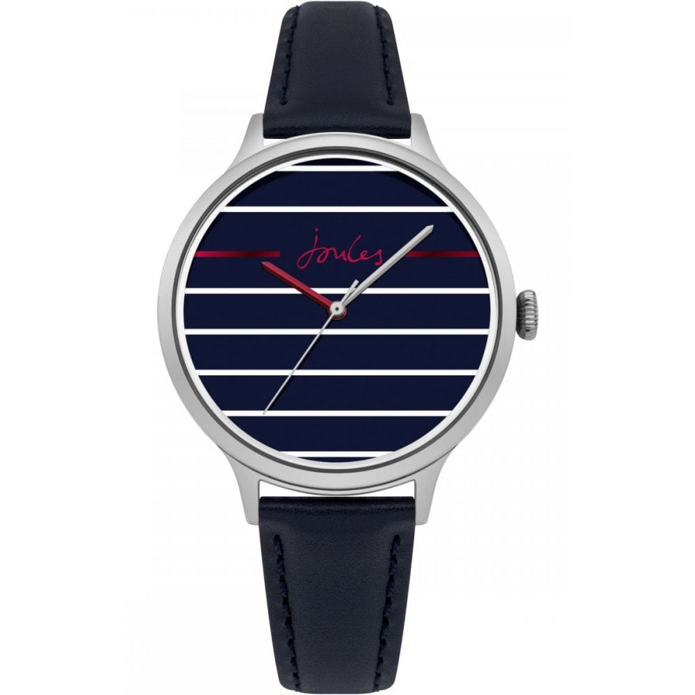 Navy Leather Strap Navy Dial Ladies Watch