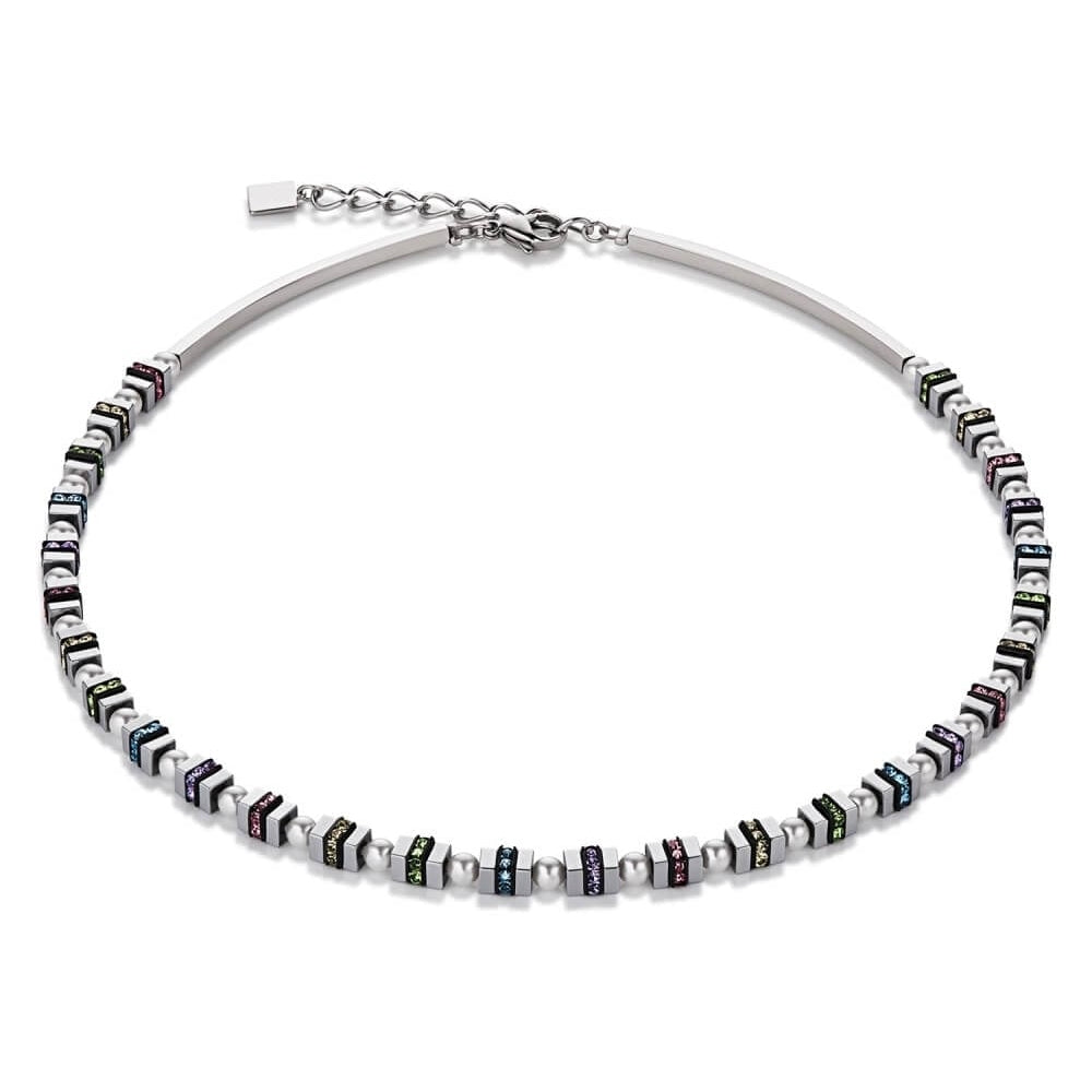 Geo Cube Multicolour & Pearl Necklace