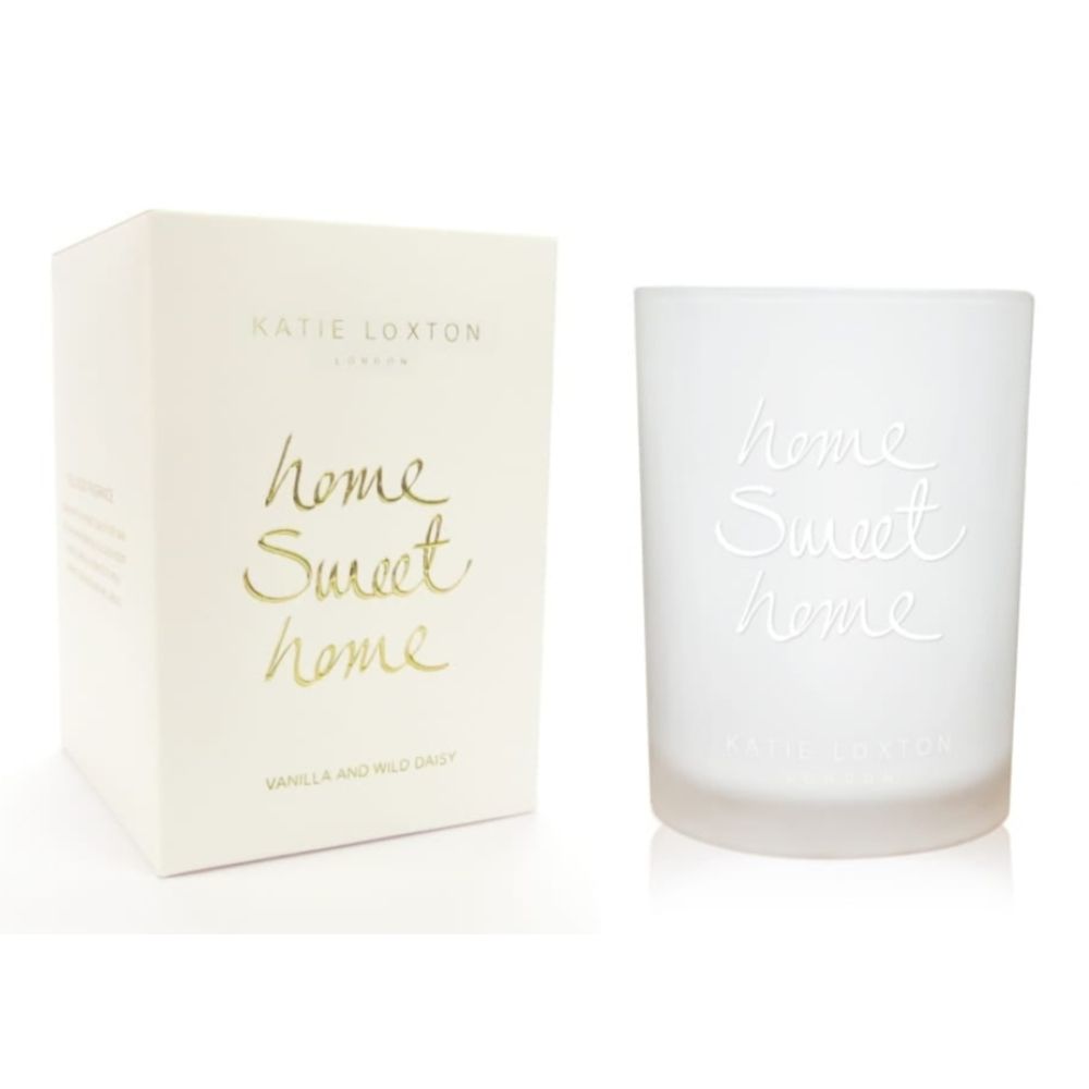 Vanilla & Wild Daisy scented 'Home Sweet Home' candle