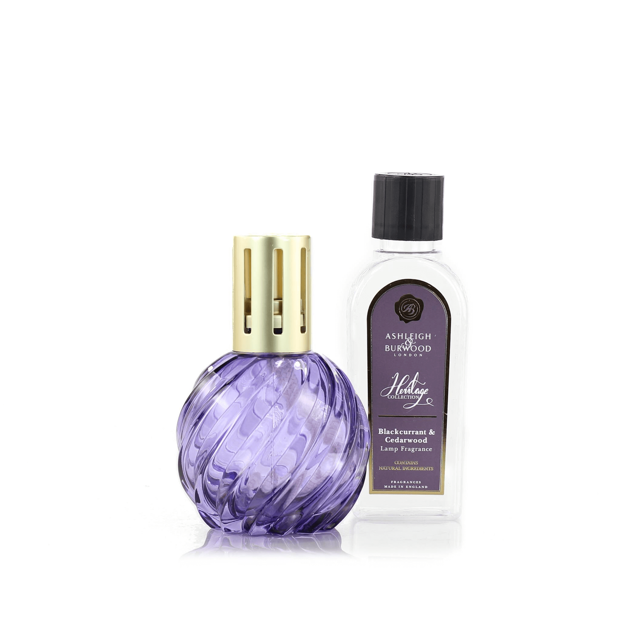 Spiral Glass Fragrance Lamp Gift Set- Gold
