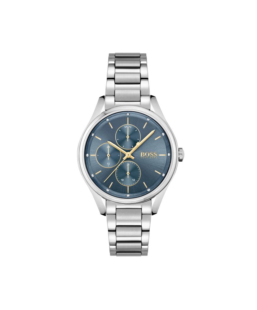 Grand Course Stainless Steel Blue Multifunctional Dial Ladies Watch