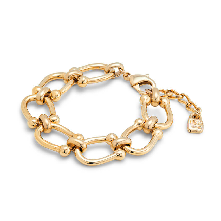 18k Gold Plated Oval Sized Links Bracelet