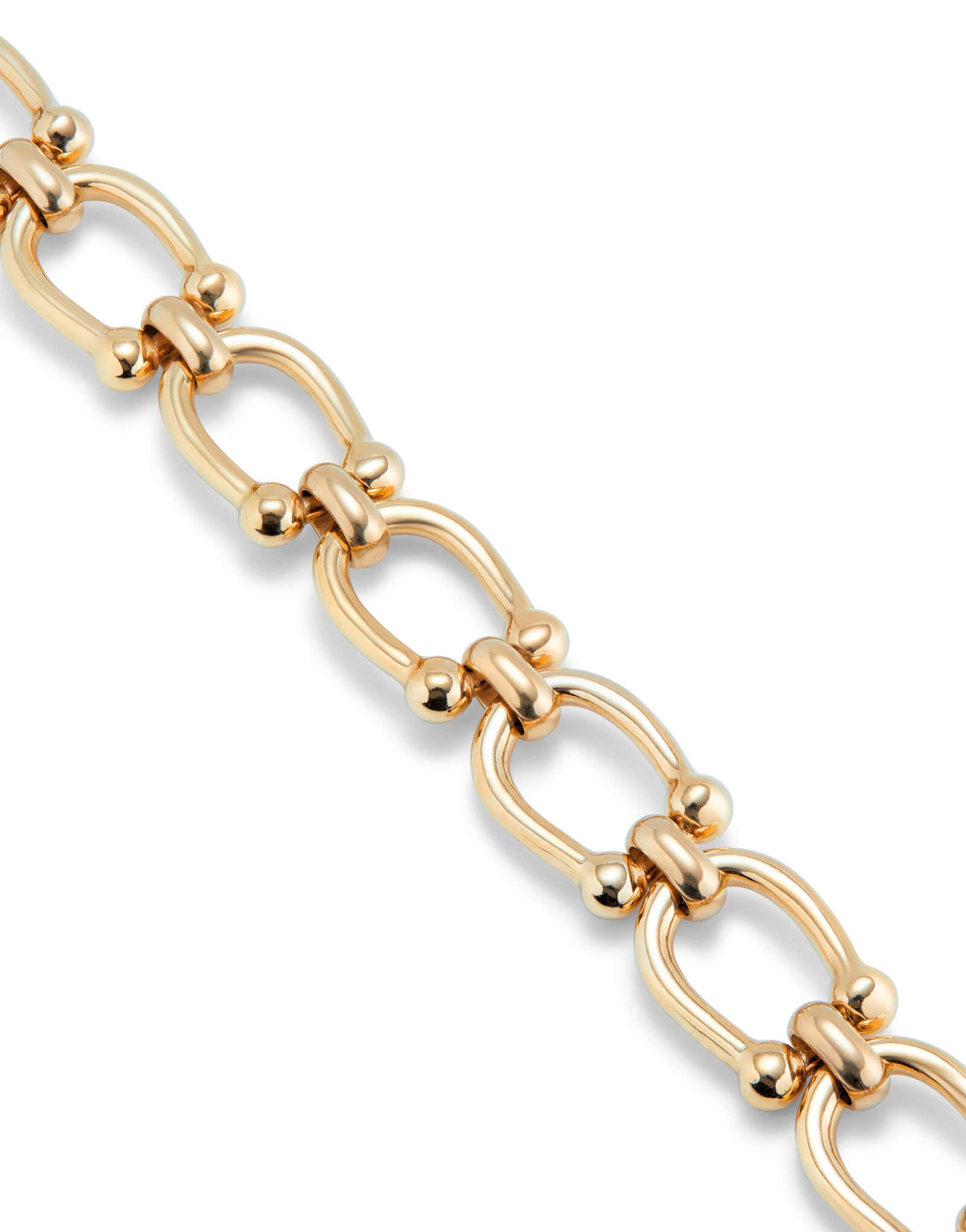18k Gold Plated Oval Sized Links Bracelet