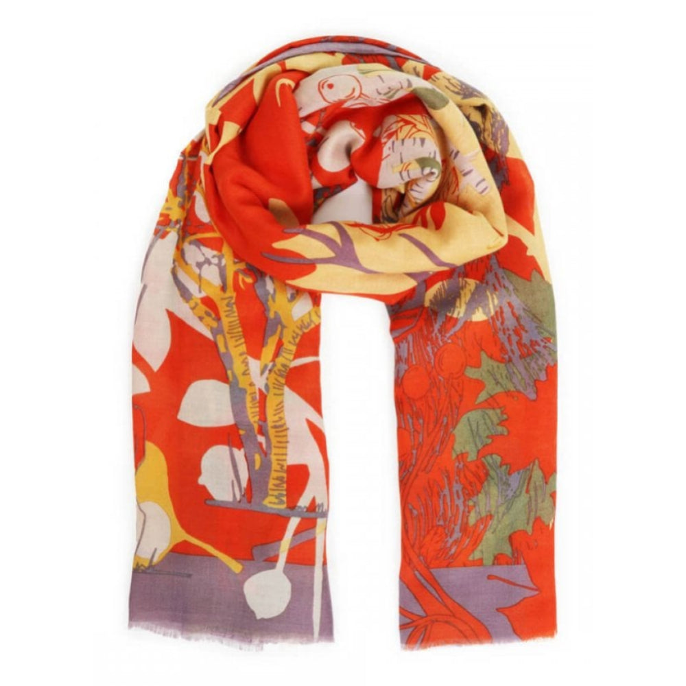 Stag Silhouette Print Scarf