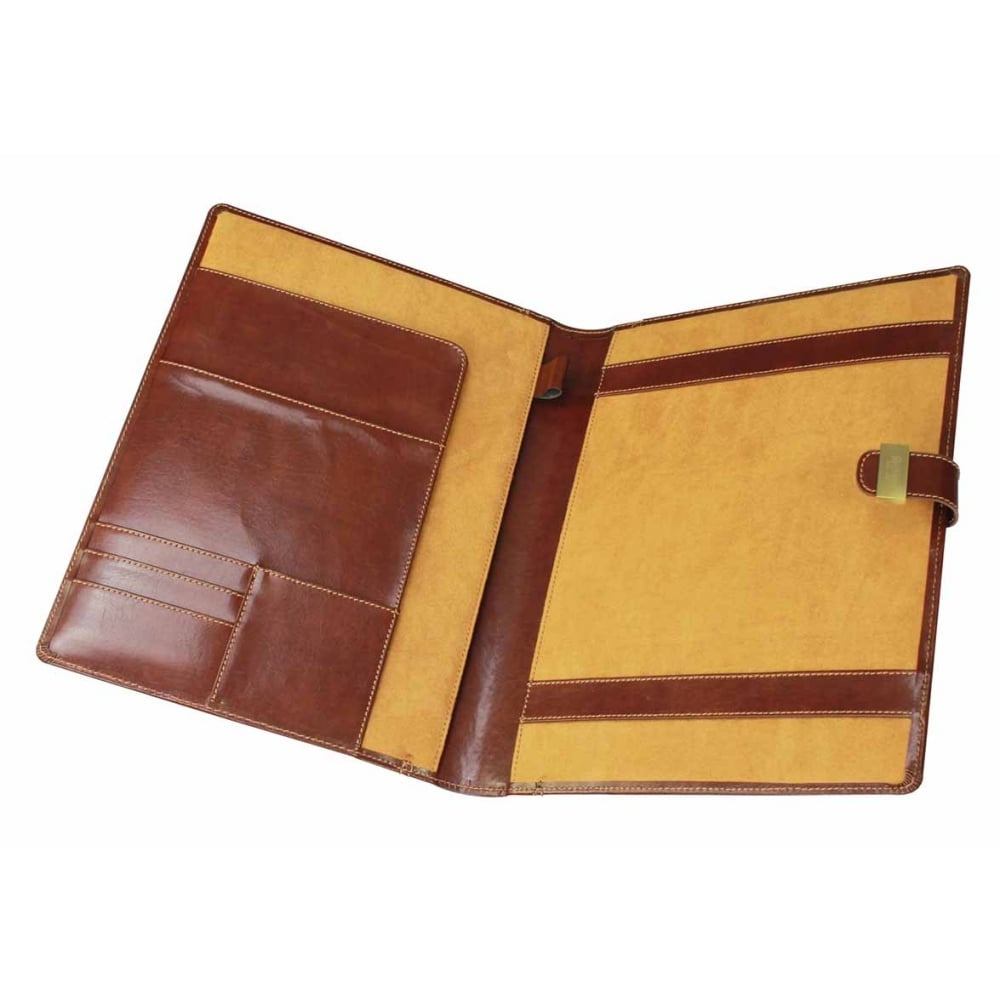 Brown Leather A4 Document Wallet
