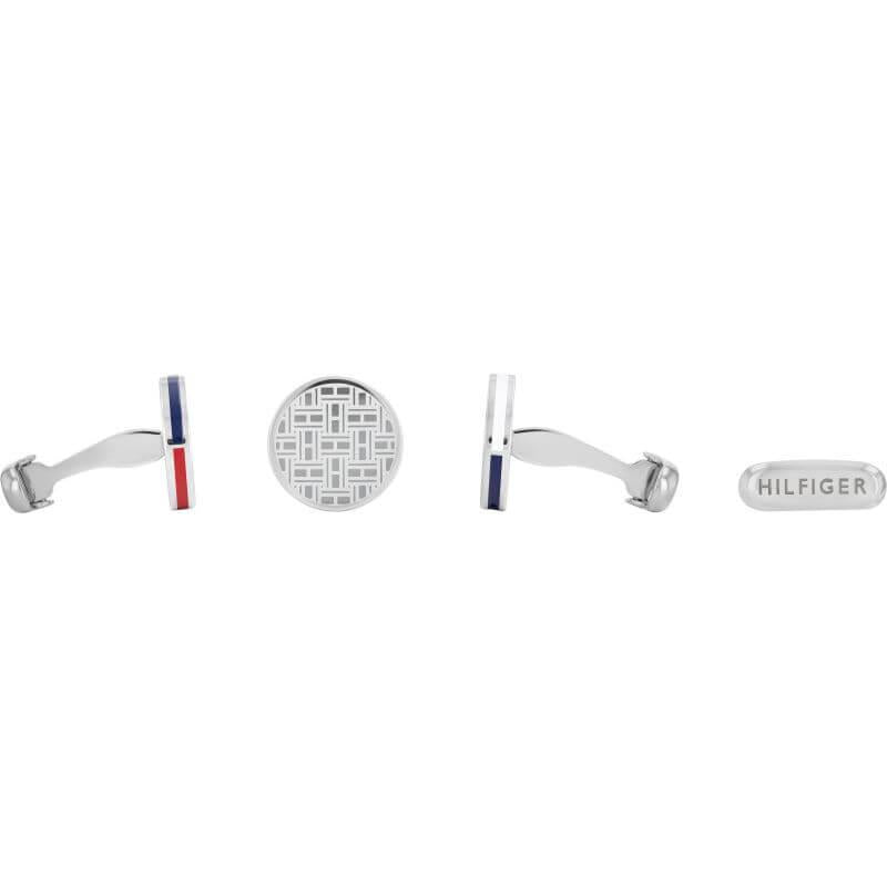 Steel Tommy Hilfiger Flag Cufflinks