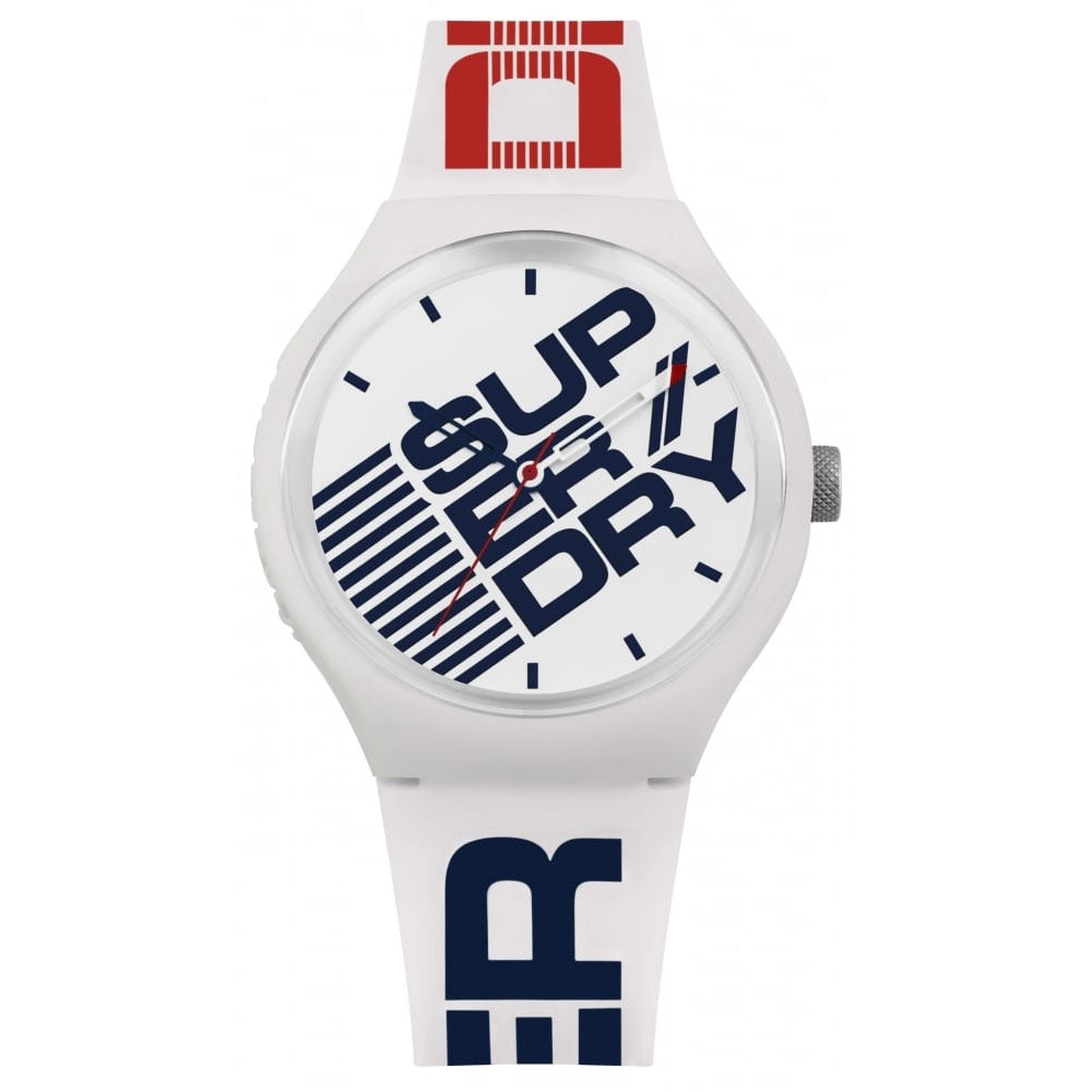 Urban Street White Dial With White Navy Printed Silicone