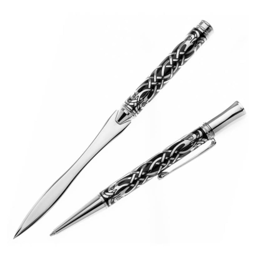 Celtic Bird Knot Ballpoint Pen and Knife Set