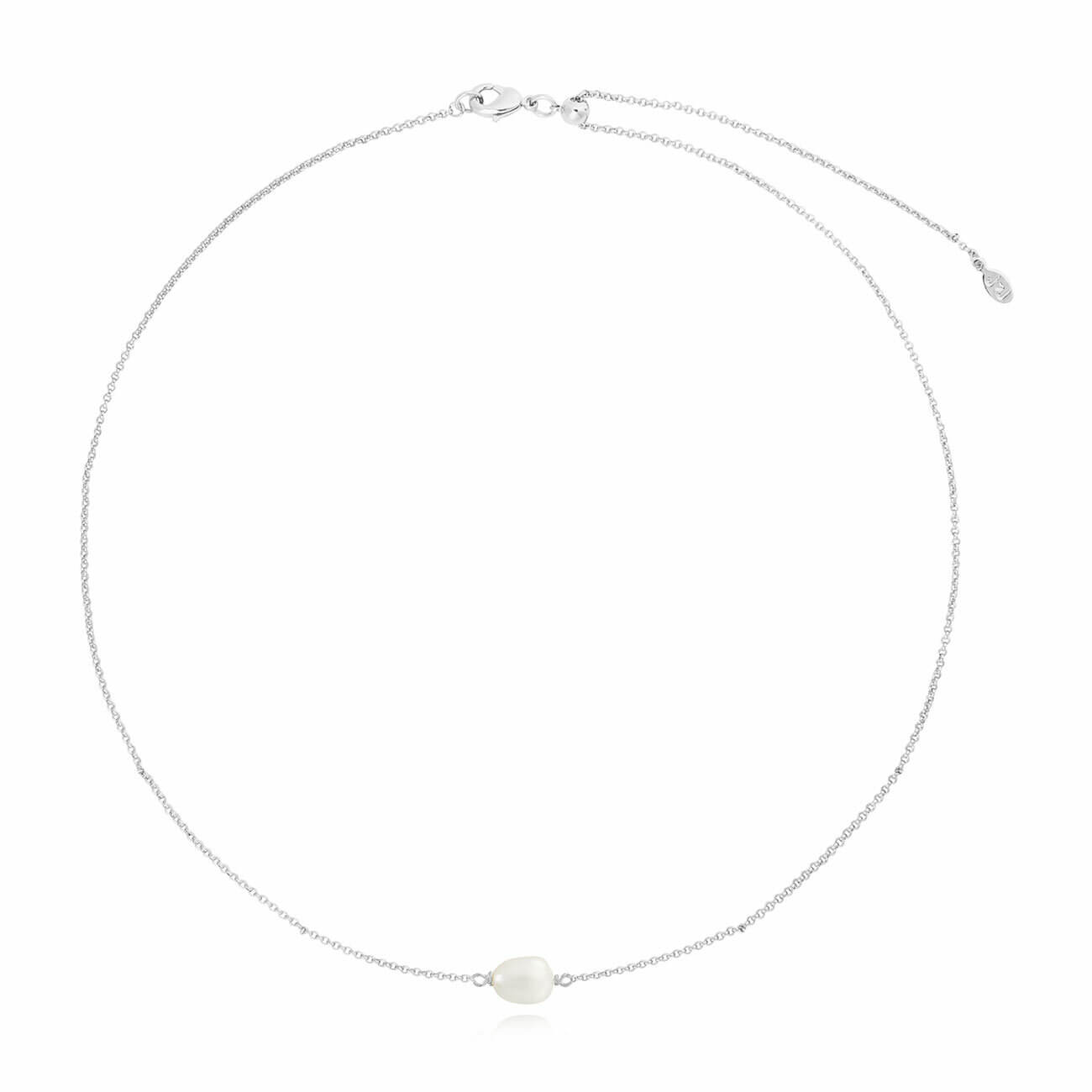 Celine | Layering | Silver And White | Pearl Choker | 40cm Adjustable