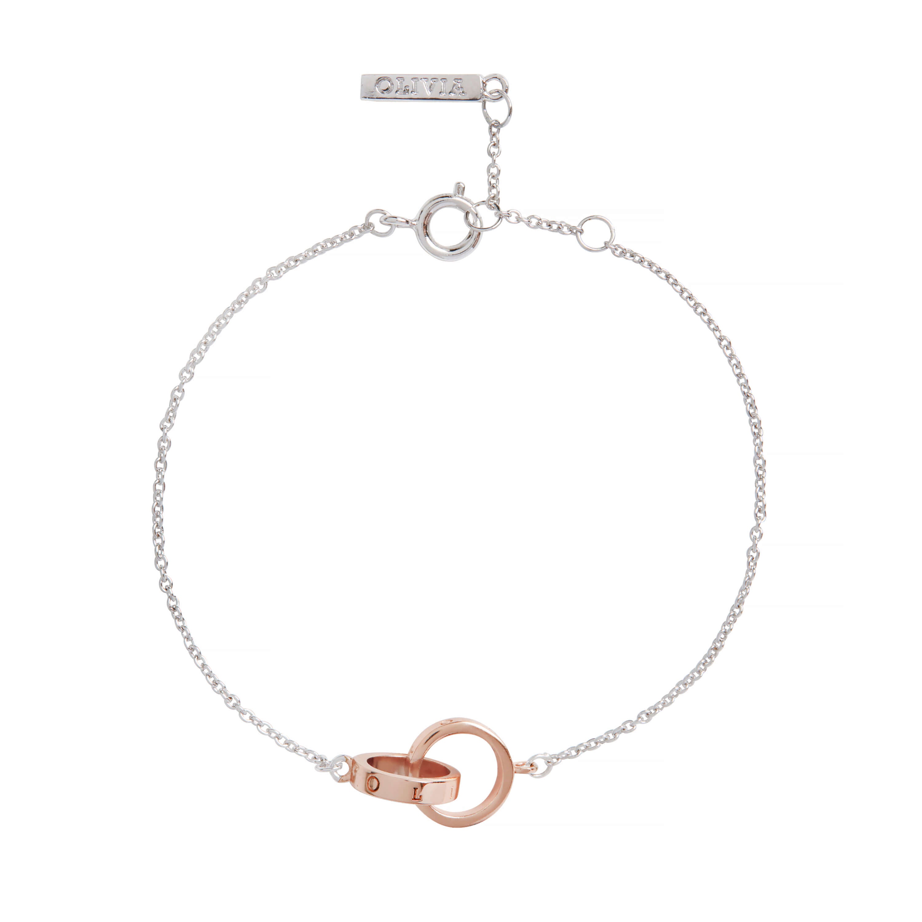 The Classics Rhodium & 18K Rose Gold Plating Interlink Chain Bracelets