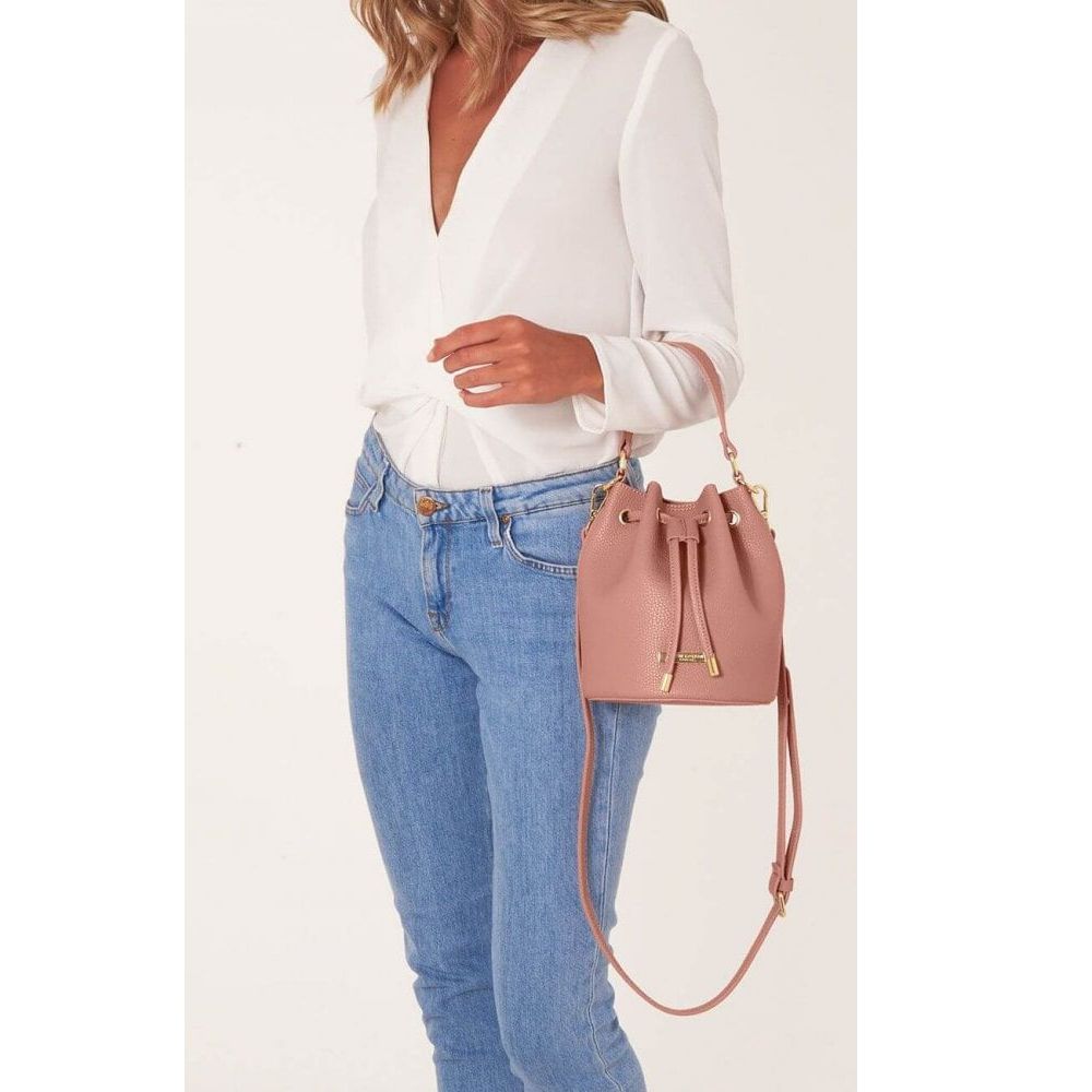Chloe Mini Bucket Bag | Pink | 20 X 16.5 X 16.5cm