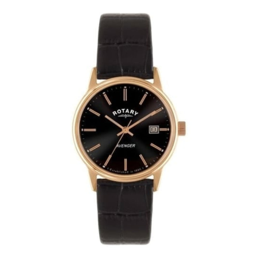 Mens Rose Gold Date Display Watch