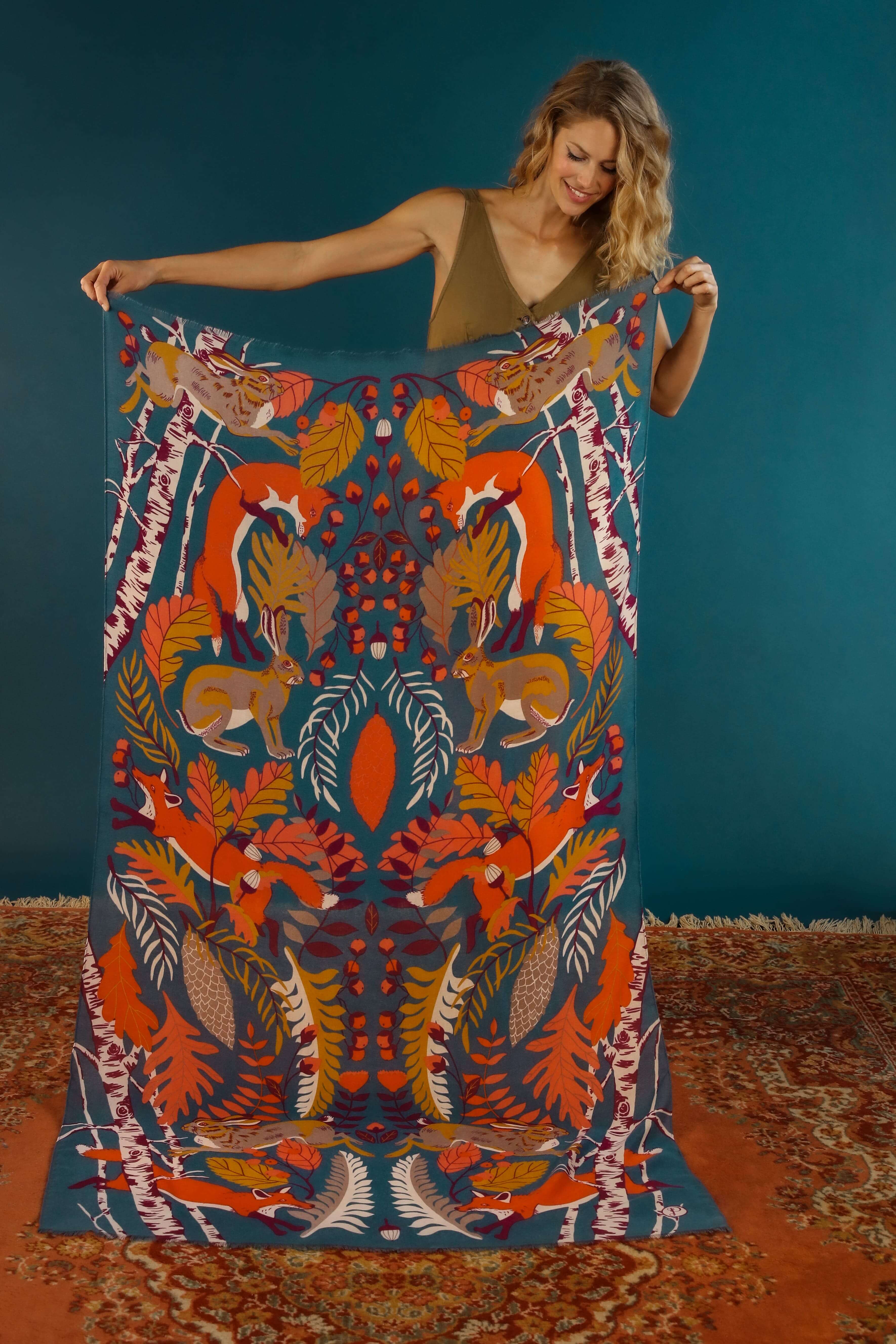 Woodland Kingdom Printed Scarf