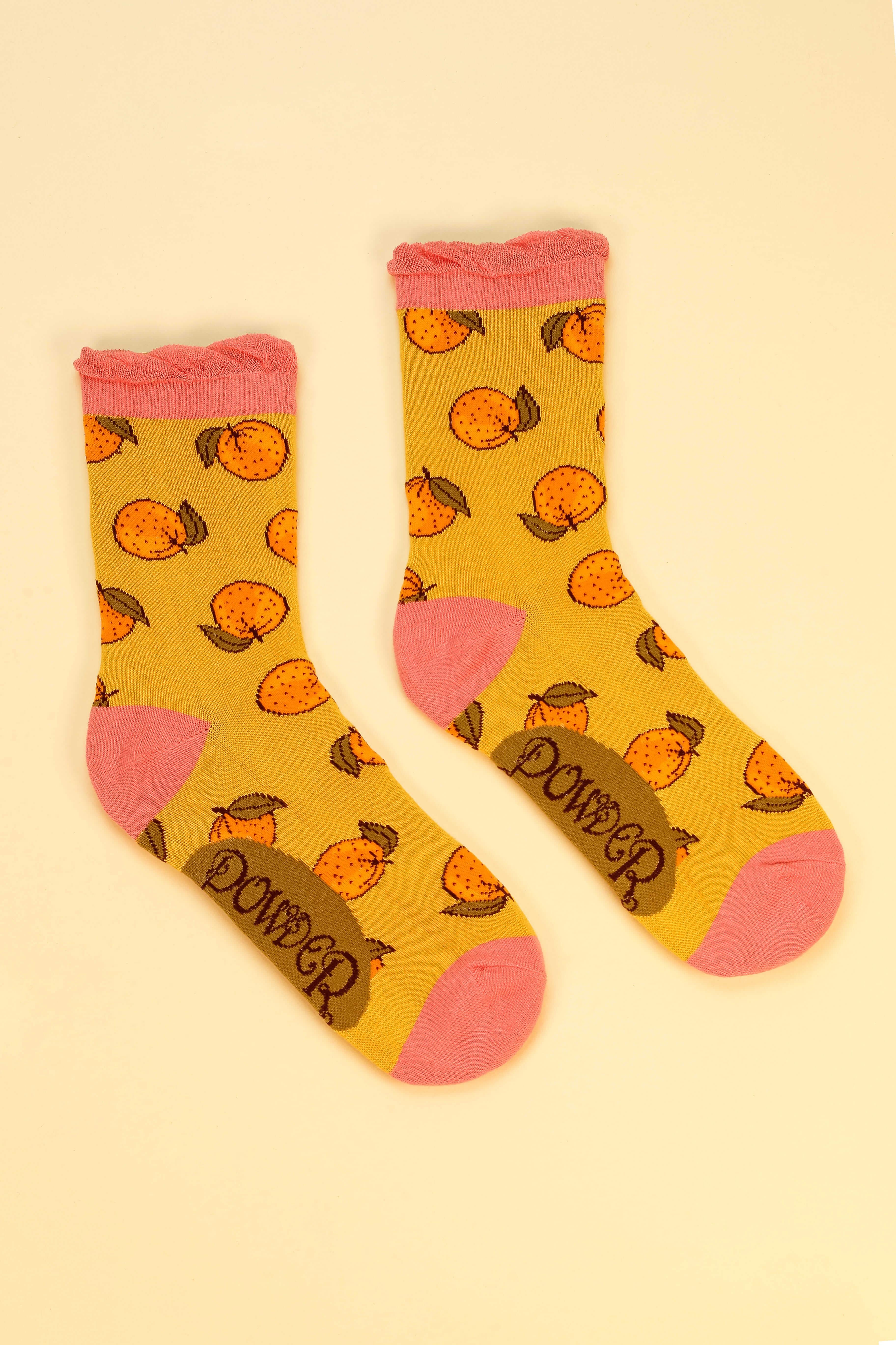 Orange Party Ankle Socks