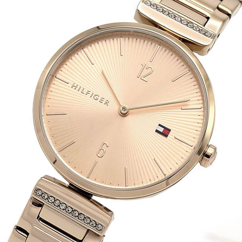 Aria Classic Ionic Plated Carnation Gold Steel Ladies Watch