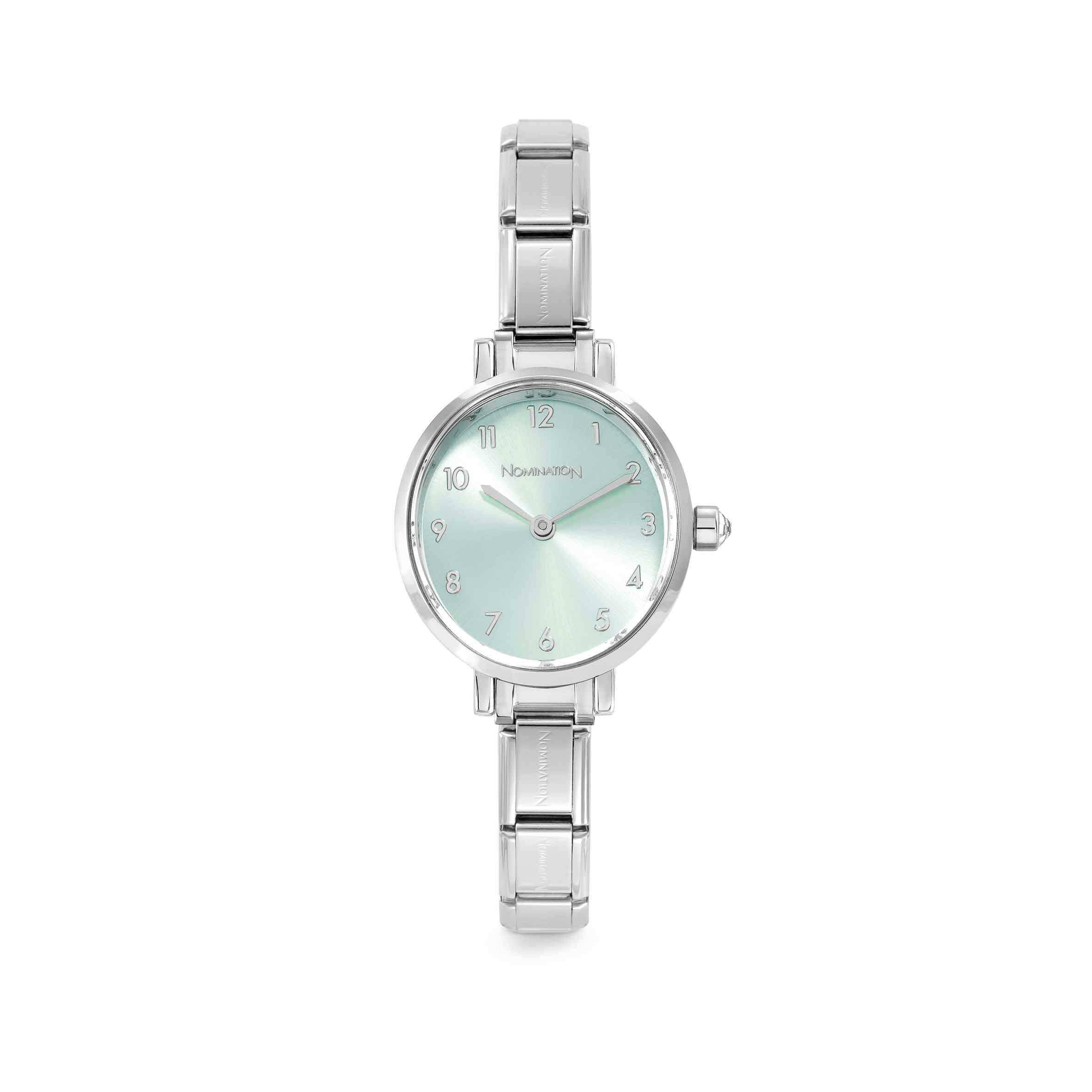 Paris Oval Watch With Turquoise Sunray Dial