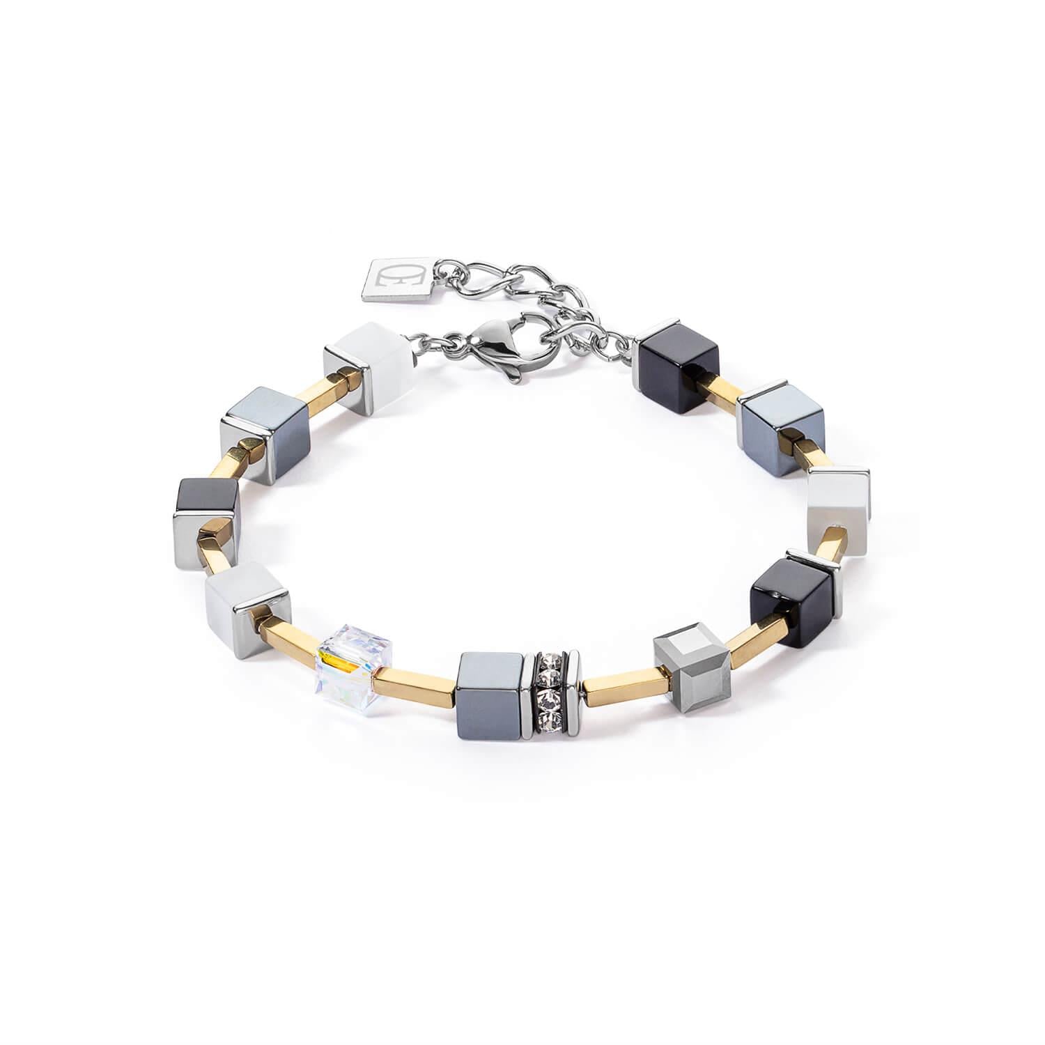 GeoCUBE Iconic Pure Bracelet In Black, Grey & White