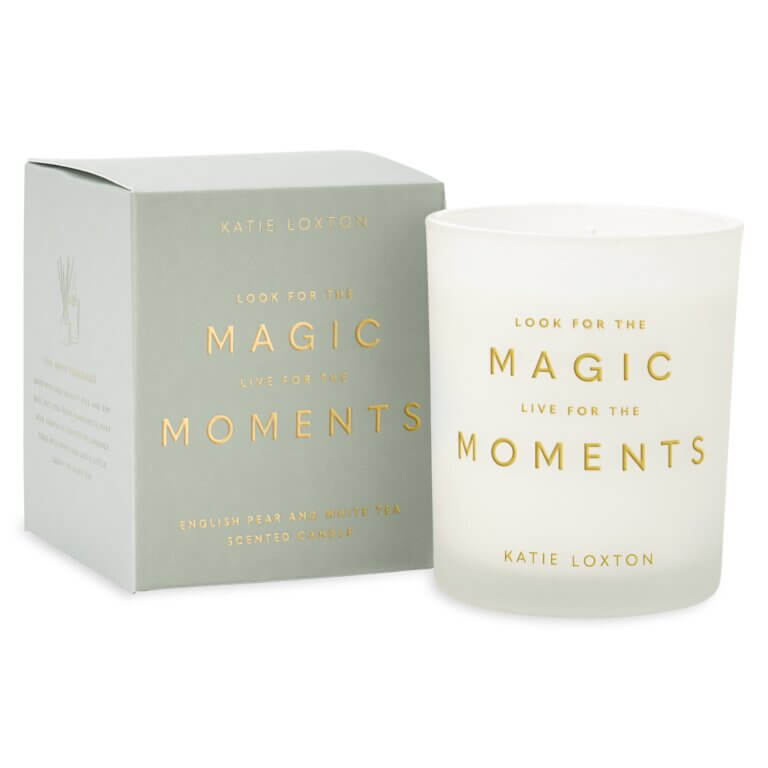 Sentiment Candle | Look For The Magic Live For The Moments |English Pear And White Tea