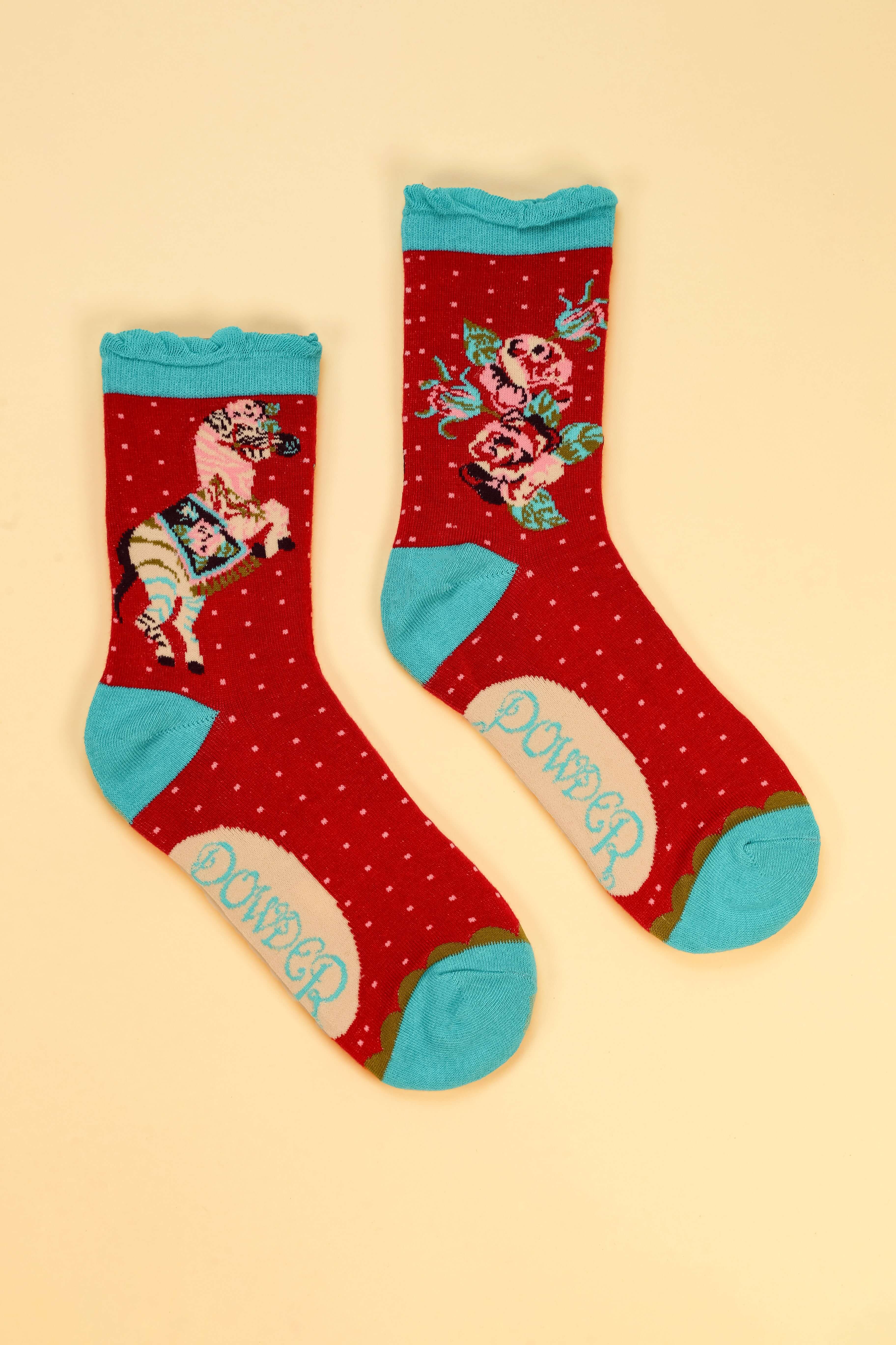 Zebra Carnival Ankle Socks
