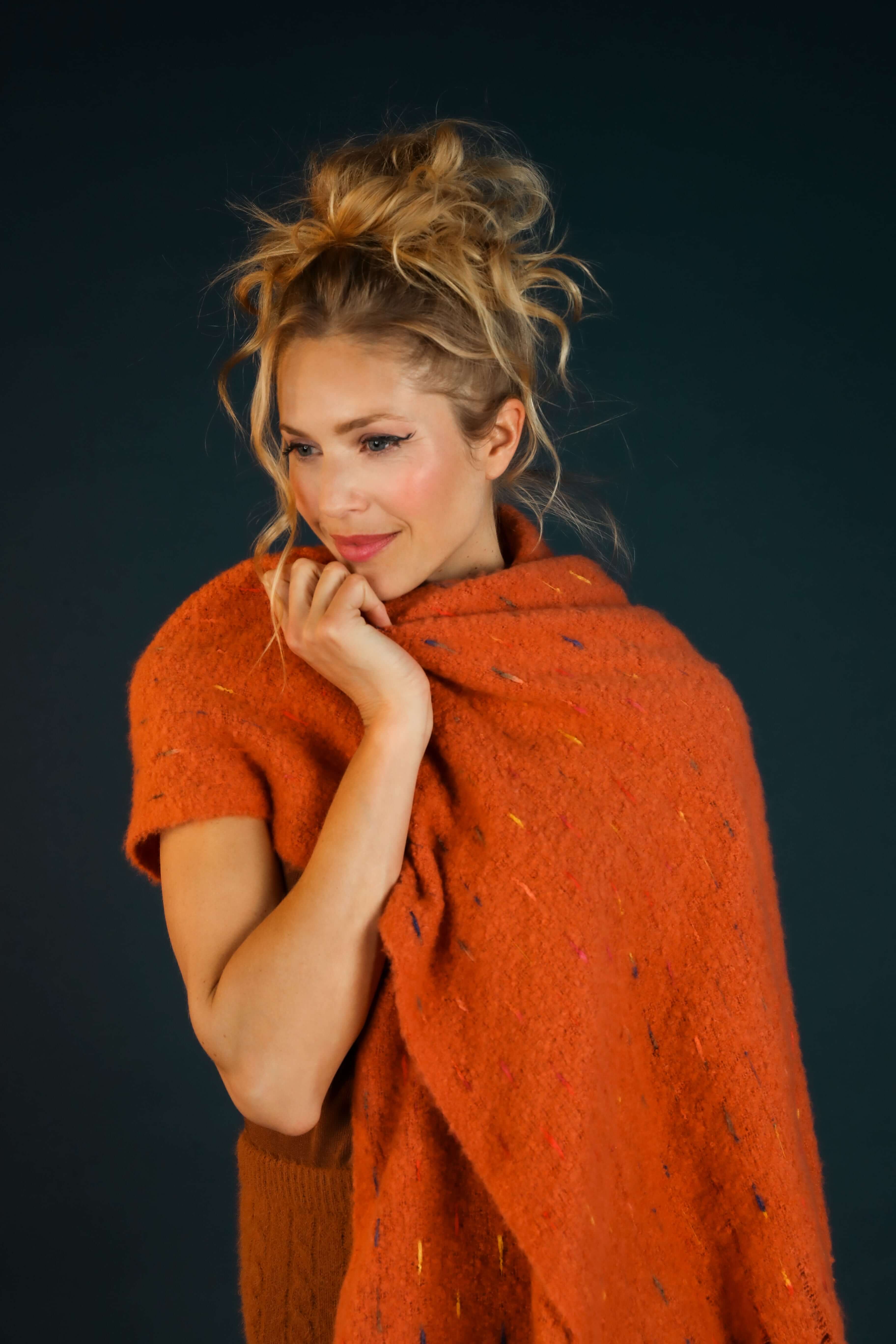 Kelda Cosy Scarf - Tangerine